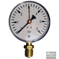 Picture: Pressure gauge, 6 bar, d=100mm, G1/2",  bottom connection