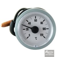 Picture: 0-120°C Thermometer, 1m capillary, d=42mm, grey