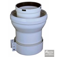 Picture: 60/100 to 80/125 mm Boiler Adapter w. sleeve, PP
