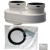 Picture: 80 mm Twin Flue Adapter, test points, 60/100, Ryton, PP