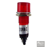 Picture: Glow Indicator, 230VAC, red, for heating elements w. thermostat