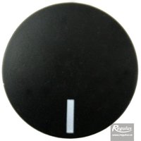 Picture: Convex knob, black, limit mark