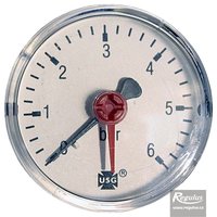 Picture: Pressure gauge, 6 bar, d=63mm, G 1/4", rear connection