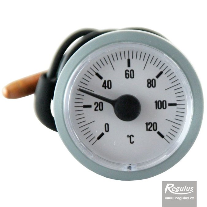 Photo: 0-120°C Thermometer, 1m capillary, d=42mm, grey
