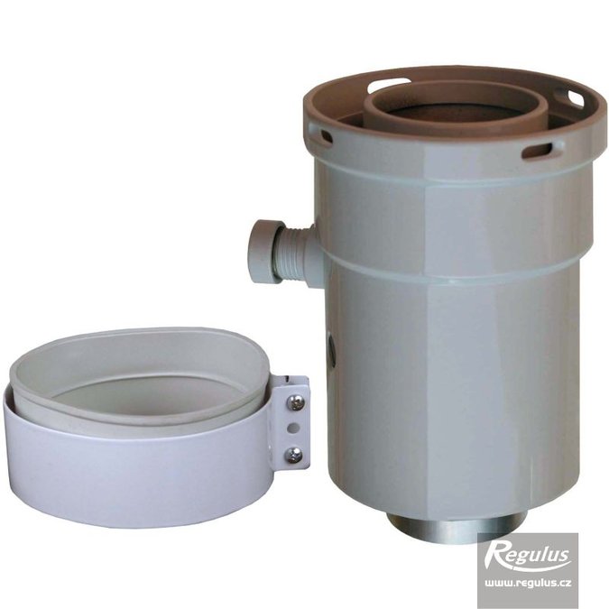 Photo: 60/100 mm Boiler Adapter, locking band, tap holes, condensate trap