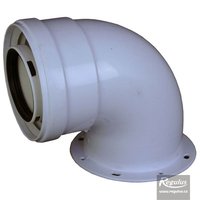 Picture: 60/100 mm 90° Elbow, flange, PP/Al