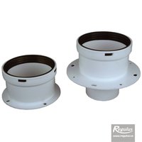 Picture: 80 mm Flanged Boiler Adapters, air/flue, set, PP