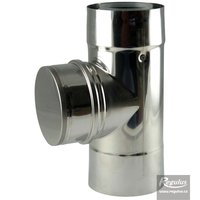 Picture: 80/125 mm T-piece, inspection, PPH-A/Inox