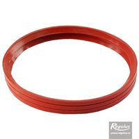 Picture: 100 mm Gasket, 2 lips, red, for flue