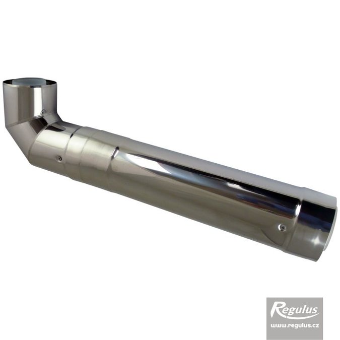 Photo: 80/125 mm 90° Elbow with 0.5 m pipe, PPH-A/Inox