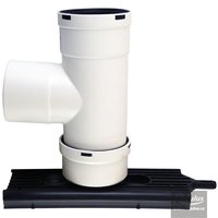 Picture: 80 mm Chimney T-piece, condensate trap, incl. support