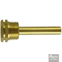 Picture: Sheath for 1 sensor, 7x9x60 mm, 1/2", brass