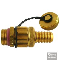 Picture: Drain Valve, no handle, with cap, 16 bar, 1/2" M