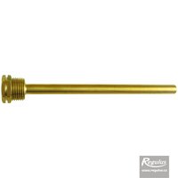 Picture: Sheath for 1 sensor, 7x9x160 mm, 1/2", brass