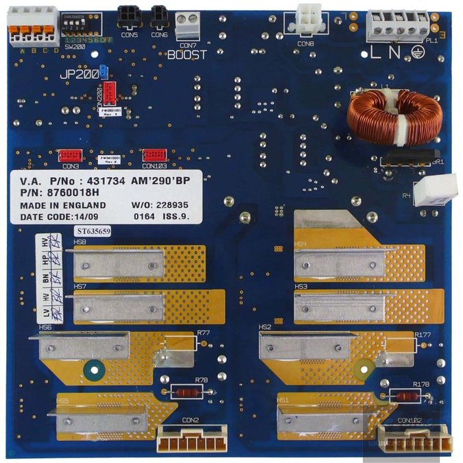 Photo: Control PCB for AM 290F, type Mark 2, with by-pass