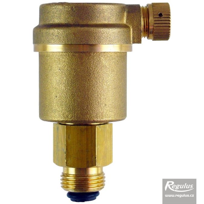 Photo: Air vent valve, 1/2", brass, side outlet