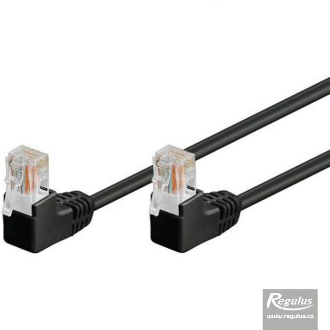 Photo: LAN cable for BOX, angled connectors, 0.5m long