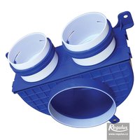 Picture: Ceiling Outlet w. twin ducts, 2x75/125 mm