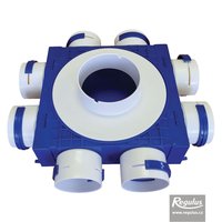 Picture: Air Distribution Box, angled, plastic, 8x75/125 mm