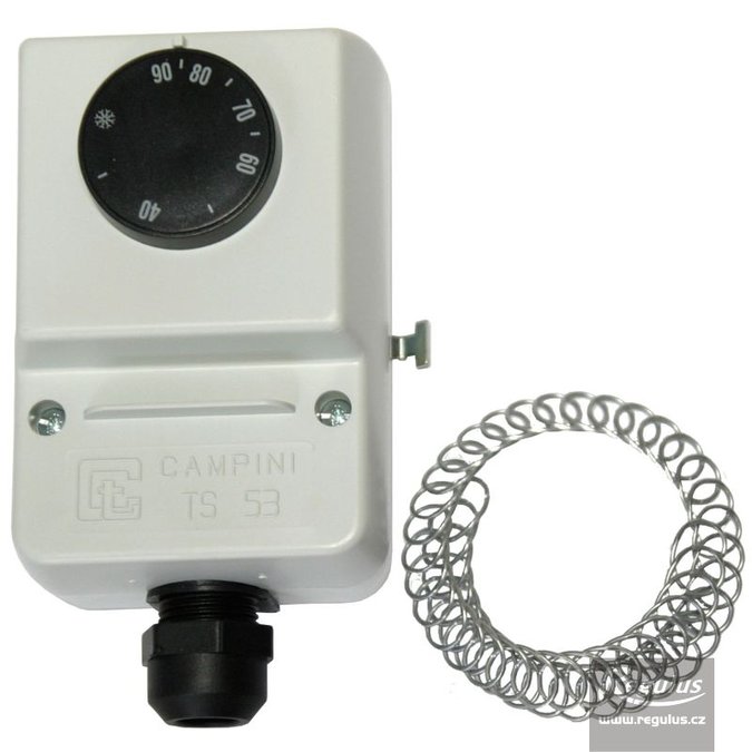 Photo: Encased adjustable contact thermostat, 17-90°C