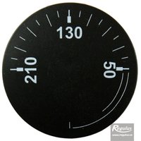 Picture: Convex knob, black, 0-210°C