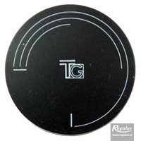 Picture: Convex knob, black, symbolic, TG