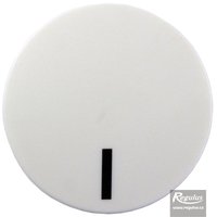 Picture: Convex knob, white, with scale line