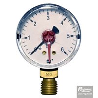 Picture: Pressure gauge, 6 bar, d=50mm, G 1/4", bottom conn.