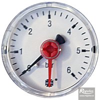 Picture: Pressure gauge, 6 bar, d=50mm, G 1/4", rear connection