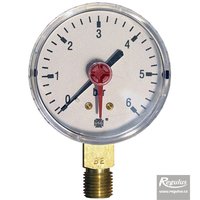 Picture: Pressure gauge, 6 bar, d=63mm, G 1/4", bottom conn.